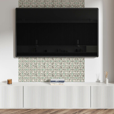 Square tv wall panel Pattern with geometric motifs