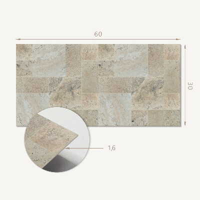 Square tv wall panel Stone mosaic pattern