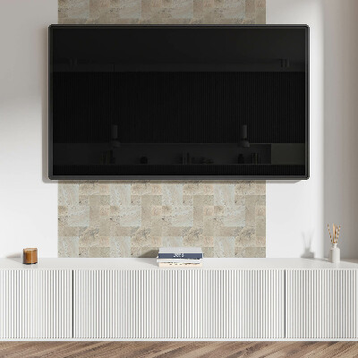 Square tv wall panel Stone mosaic pattern