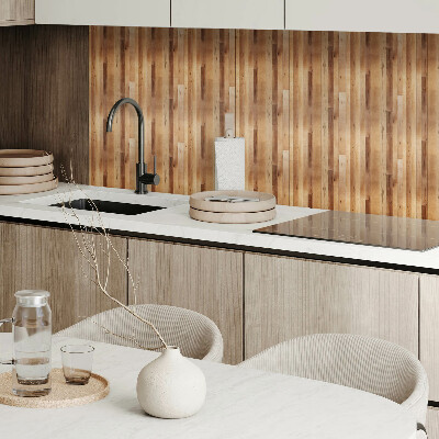 Square tv wall panel Natural wood pattern
