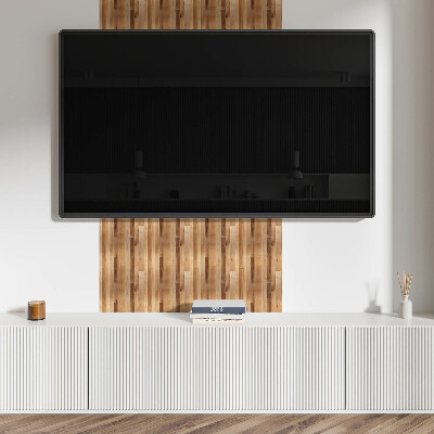 Square tv wall panel Natural wood pattern