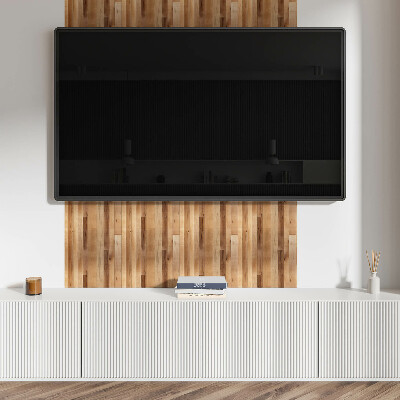 Square tv wall panel Natural wood pattern