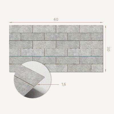 Pvc wall panel 3D brick pattern