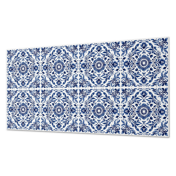 Square wall panel Floral pattern with ornaments