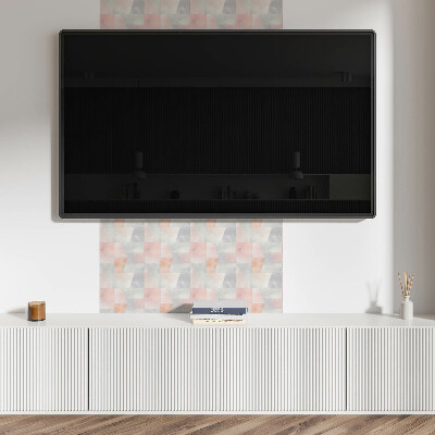 Pvc wall panel Geometry in pastels