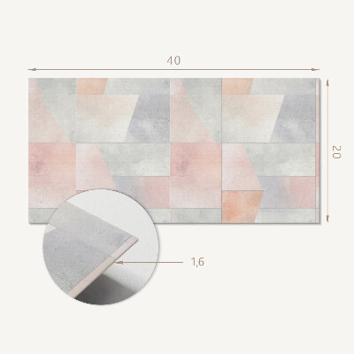 Pvc wall panel Geometry in pastels