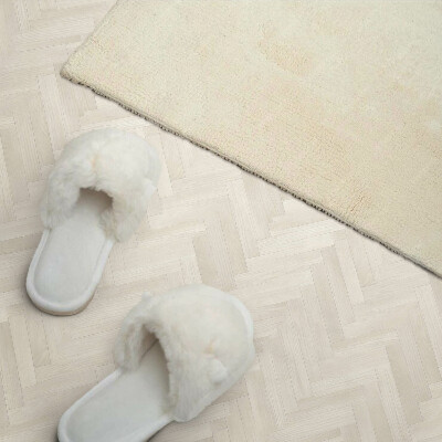 Square tv wall panel Herringbone pattern in wood
