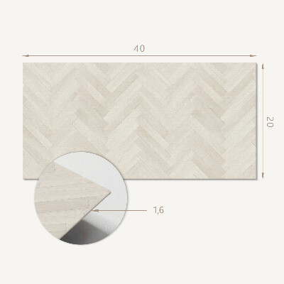 Square tv wall panel Herringbone pattern in wood