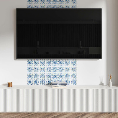 Square wall panel Floral pattern on tiles