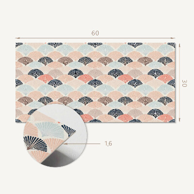 Square wall panel Fan pattern in waves
