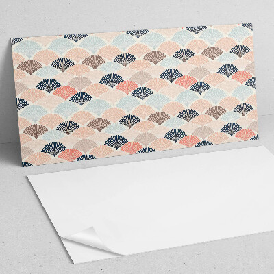 Square wall panel Fan pattern in waves