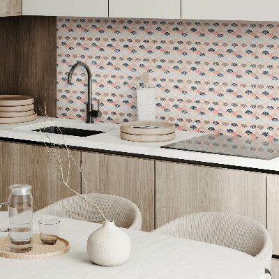 Square wall panel Fan pattern in waves