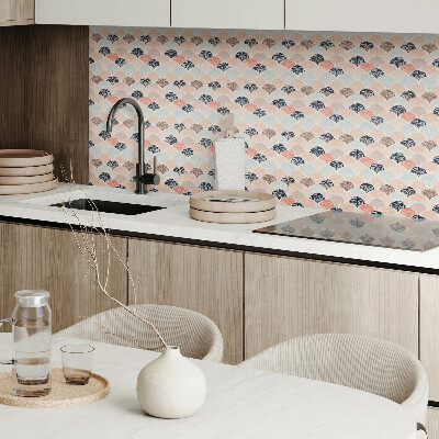 Square wall panel Fan pattern in waves