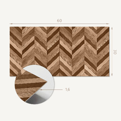 Pvc wall panel Herringbone wood pattern
