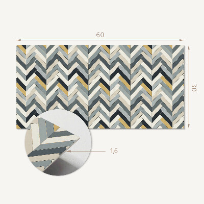 Square tv wall panel Herringbone pattern