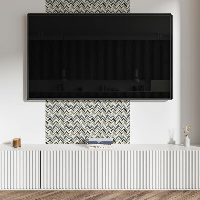 Square tv wall panel Herringbone pattern