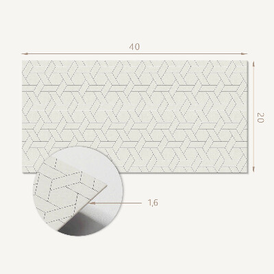 Square wall panel Geometric hexagonal pattern