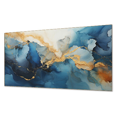Square wall panel Abstract pattern with waves