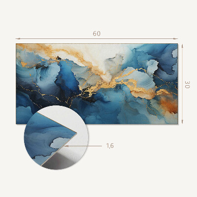 Square wall panel Abstract pattern with waves