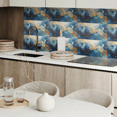 Square wall panel Abstract pattern with waves