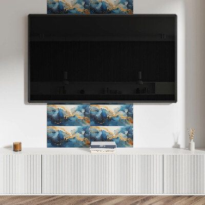 Square wall panel Abstract pattern with waves