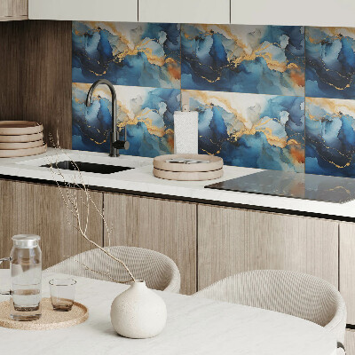 Square wall panel Abstract pattern with waves