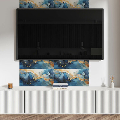 Square wall panel Abstract pattern with waves