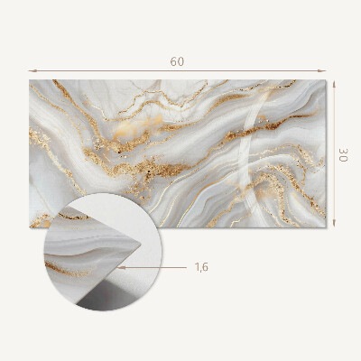 Square tv wall panel Abstract waves with details