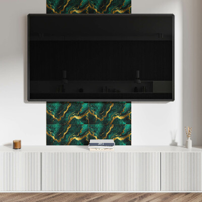 Square wall panel Waves of abstract structure