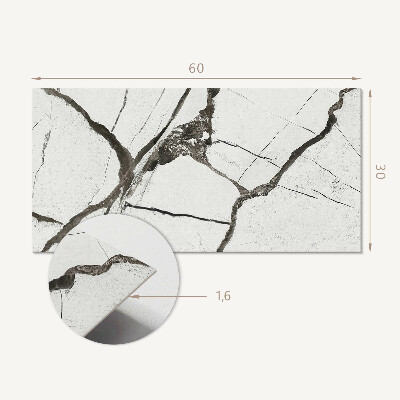 Square tv wall panel Marble pattern with veins