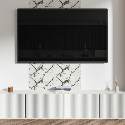 Square tv wall panel Marble pattern with veins