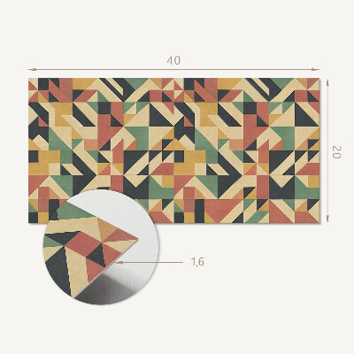 Square wall panel Abstract geometric pattern