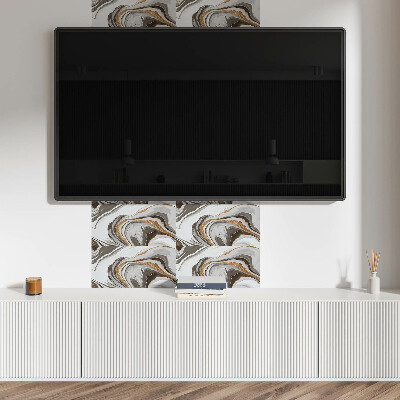 Square tv wall panel Waves of abstract patterns
