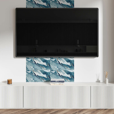 Square wall panel Abstract waves in motion