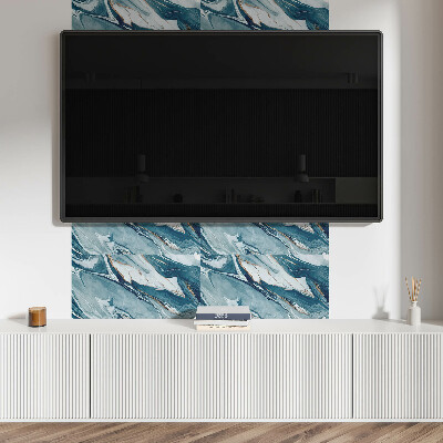 Square wall panel Abstract waves in motion