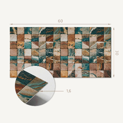Square tv wall panel Mosaic with stone tiles