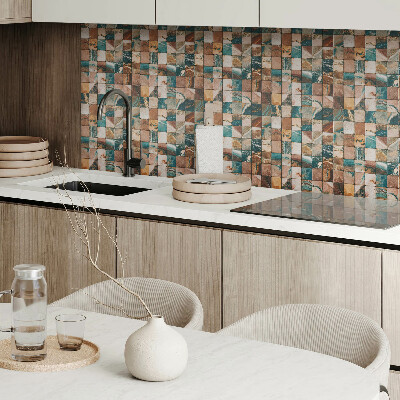 Square tv wall panel Mosaic with stone tiles