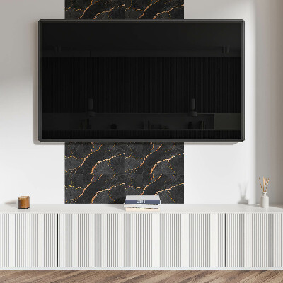 Square tv wall panel Elegant marble with veins