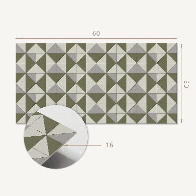 Square tv wall panel Geometric triangle pattern
