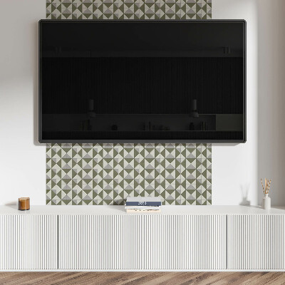 Square tv wall panel Geometric triangle pattern