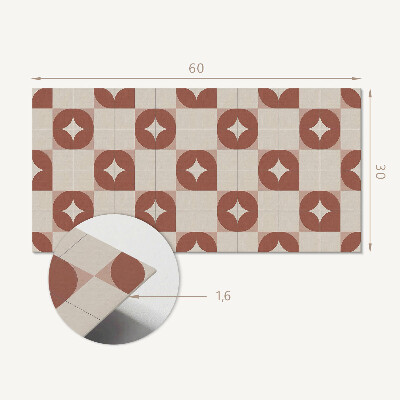 Square wall panel Geometric pattern with circles