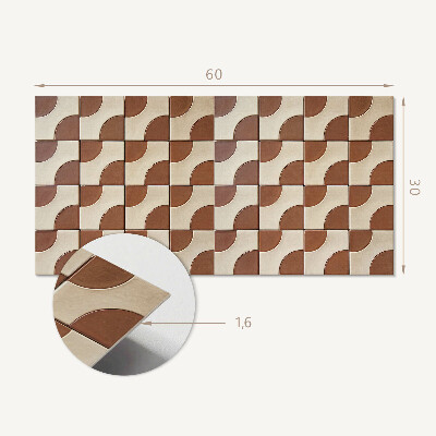 Square tv wall panel Geometric patterned tiles