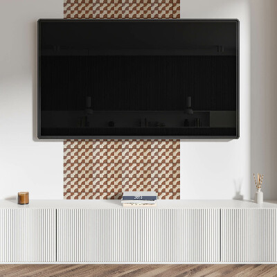 Square tv wall panel Geometric patterned tiles