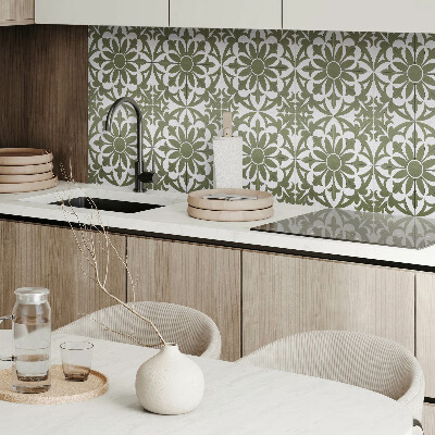 Square tv wall panel Floral pattern with leaves