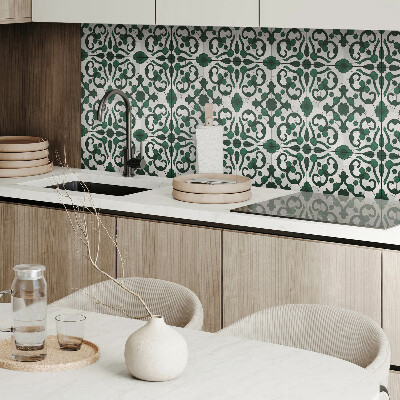 Square wall panel Plant pattern with ornaments