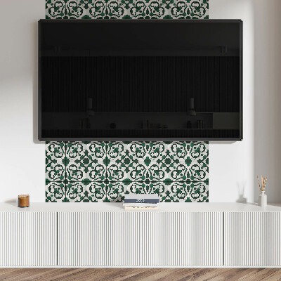 Square wall panel Plant pattern with ornaments