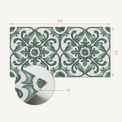 Square wall panel Pattern with elegant motifs