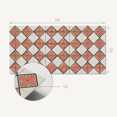 Square tv wall panel Geometric diamond pattern