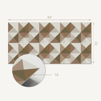 Square tv wall panel Geometry in triangles