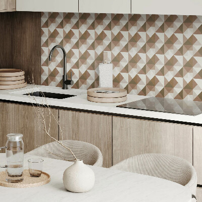 Square tv wall panel Geometry in triangles